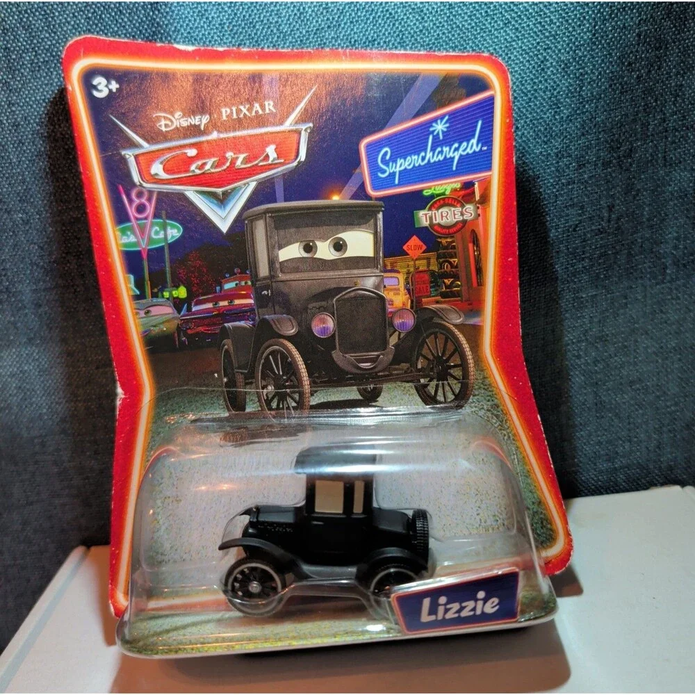 Mattel Disney Cars Lizzie Supercharged Diecast Unpunched Card New Factory Sealed